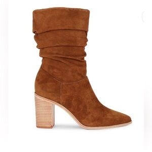 Schutz Suede Block Heel Boot